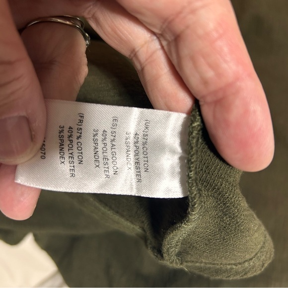 Nina Leonard Khaki Women's Tunic Top XL - batwing sleeves- like new - Picture 10 of 11